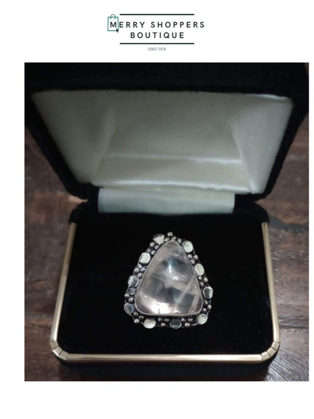 Sterling Silver Rose Quartz  Ring